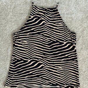 H&M Zebra Print Sleeveless Top